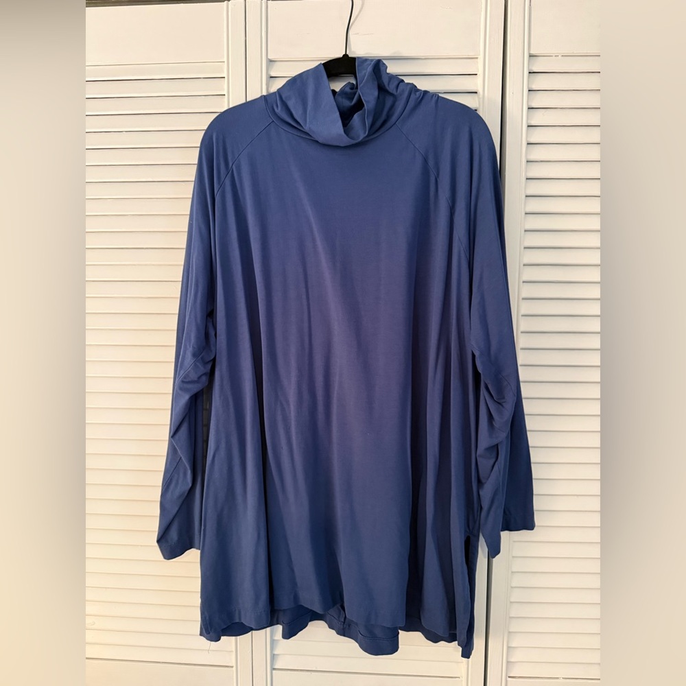 J Jill Blue Long Sleeve Turtleneck Tunic